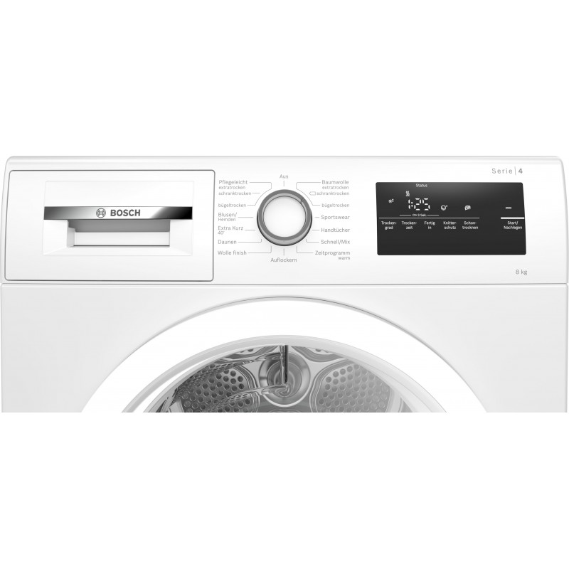 Bosch Serie 4 WTH85V93 tumble dryer Freestanding Front-load 8 kg A++ White