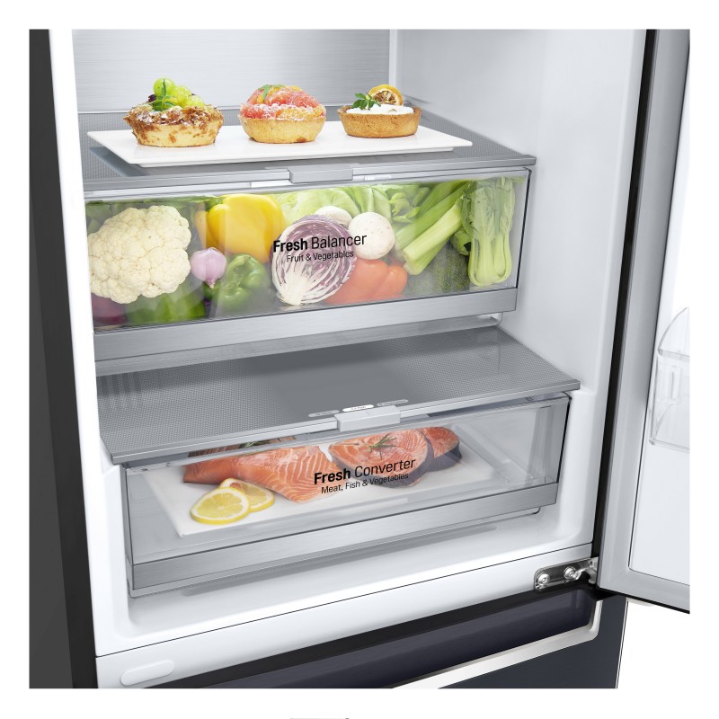 LG GBB92MCABP frigorifero con congelatore Libera installazione 384 L B Nero, Metallico