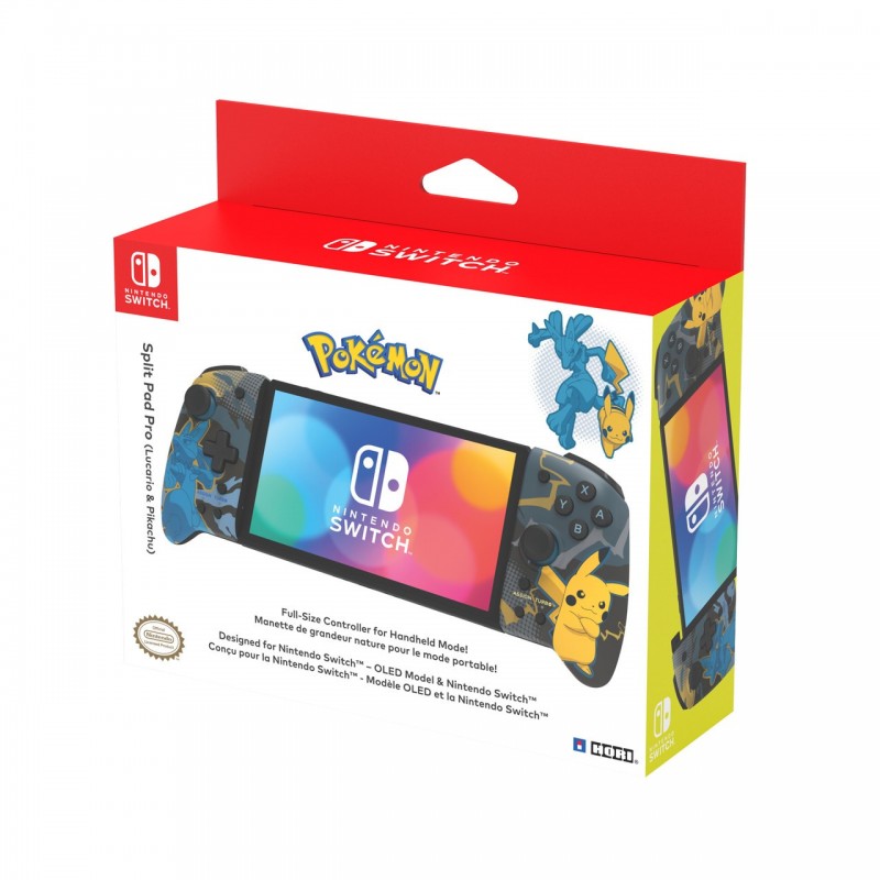 Hori Split Pad Pro (Lucario & Pikachu) Multicolour Gamepad Nintendo Switch, Nintendo Switch OLED