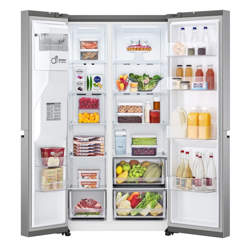 LG GSLV51PZXM side-by-side refrigerator Freestanding 635 L F Stainless steel