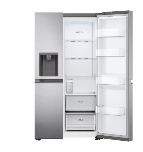 LG GSLV51PZXM side-by-side refrigerator Freestanding 635 L F Stainless steel