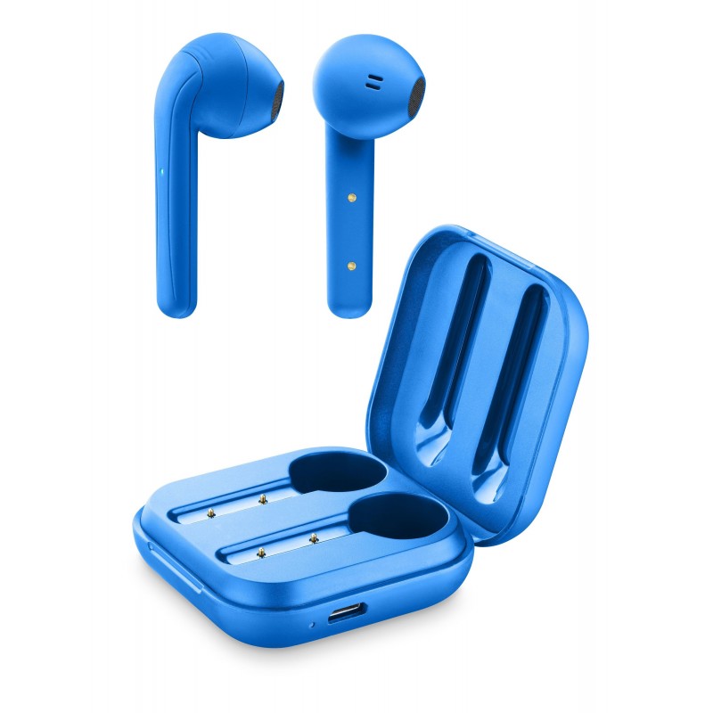 Cellularline BTJAVATWS Casque True Wireless Stereo (TWS) Ecouteurs Appels Musique Bluetooth Bleu