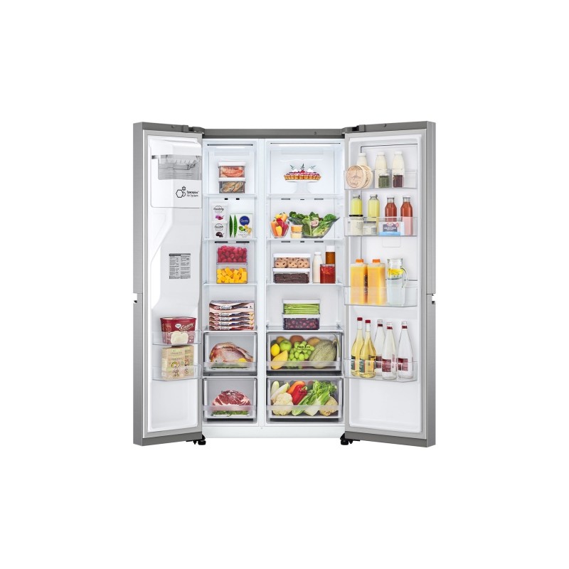 LG GSJV70PZTE side-by-side refrigerator Freestanding 635 L E Silver