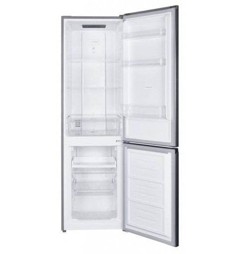 Candy CCH1T518FX réfrigérateur-congélateur Autoportante 253 L F Platine, Acier inoxydable