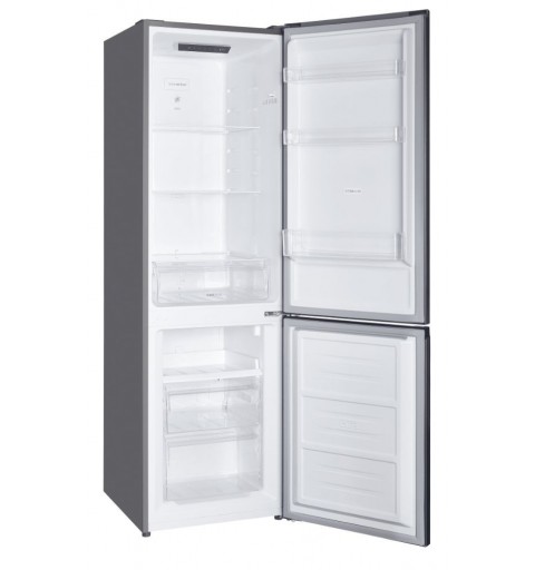 Candy CCH1T518FX réfrigérateur-congélateur Autoportante 253 L F Platine, Acier inoxydable