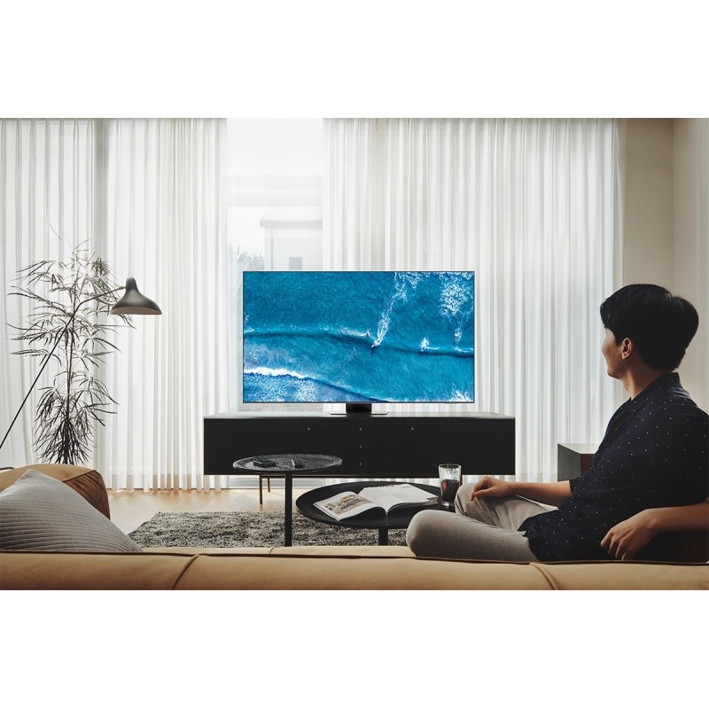 Samsung TV Neo QLED 4K 65” QE65QN85B Smart TV Wi-Fi Bright Silver 2022, Mini LED, Processore Neo Quantum 4K, Gaming mode, Suono