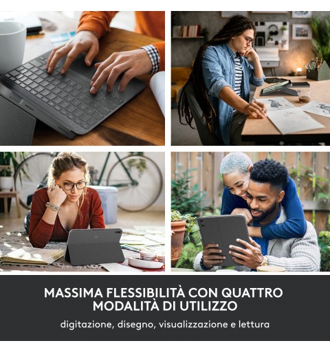 Logitech Combo Touch Grey Smart Connector QWERTY Italian