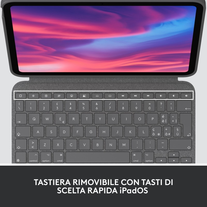 Logitech Combo Touch Gris Smart Connector QWERTY Italien