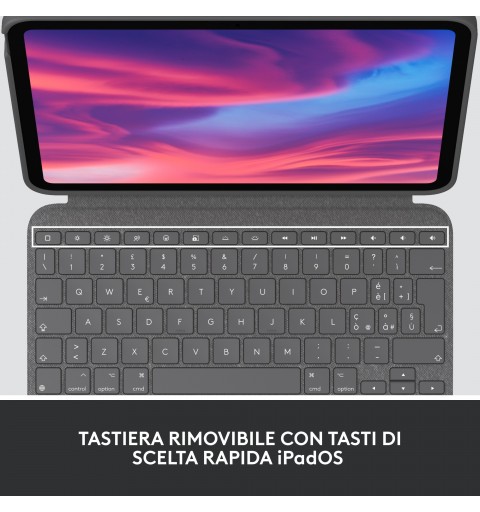 Logitech Combo Touch Grau Smart Connector QWERTY Italienisch