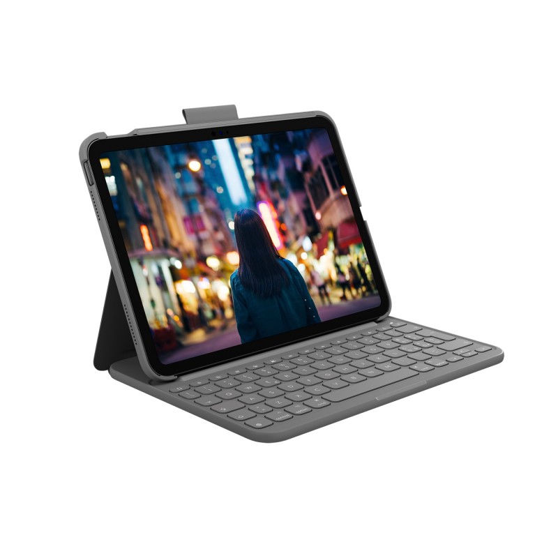 Logitech Slim Folio Gris Bluetooth QWERTY Italien