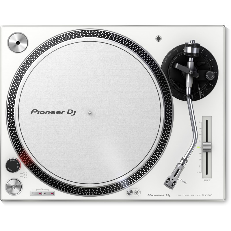 Pioneer DJ PLX-500-W Direct Drive Turntable, bianco