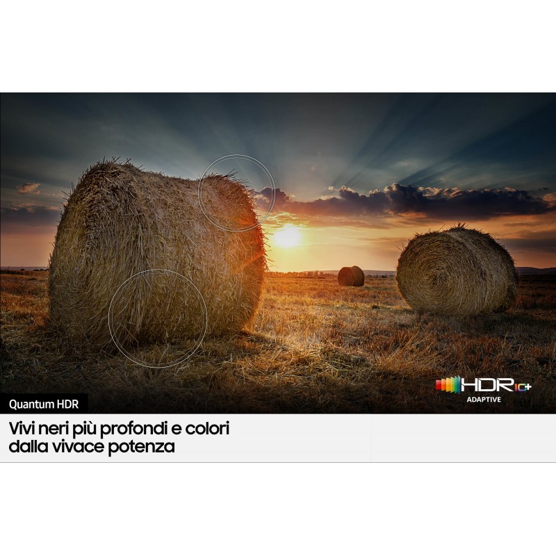 Samsung Series 6 TV QLED 4K 65” QE65Q60B Smart TV Wi-Fi Black 2022, Quantum HDR, Ultra sottile, Colori Ultra luminosi, Suono