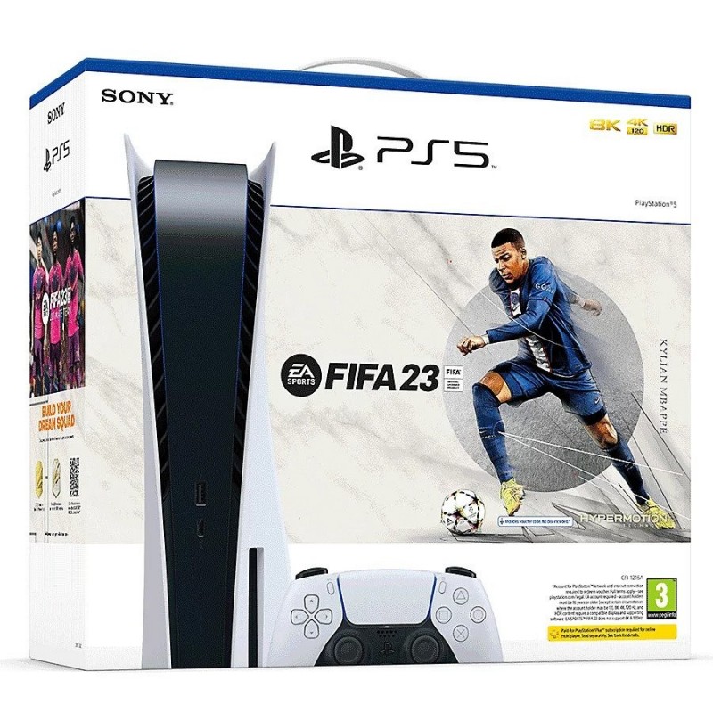 Sony PlayStation 5 + FIFA 23 825 GB Wifi Negro, Blanco