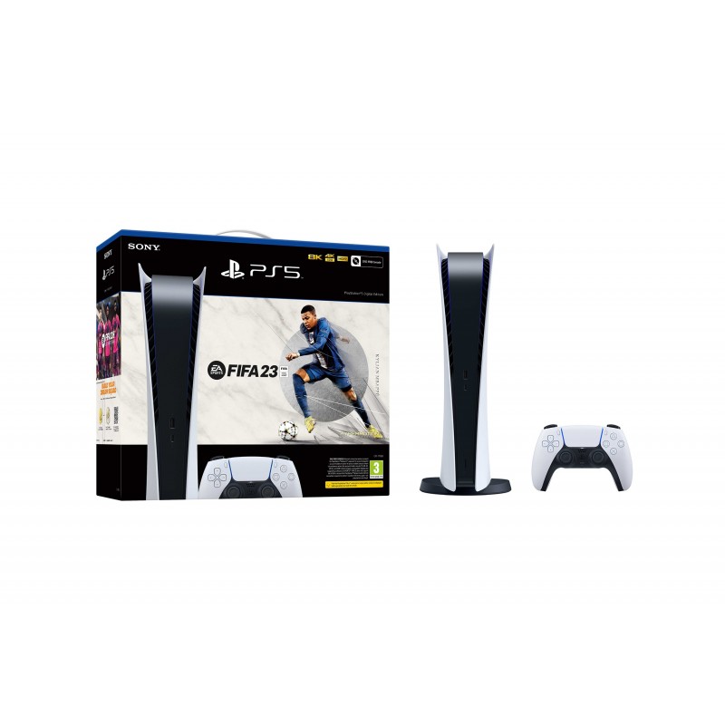 Sony PlayStation 5 + FIFA 23 825 Go Wifi Noir, Blanc