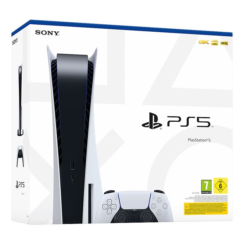 Sony PlayStation 5 825 Go Wifi Noir, Blanc