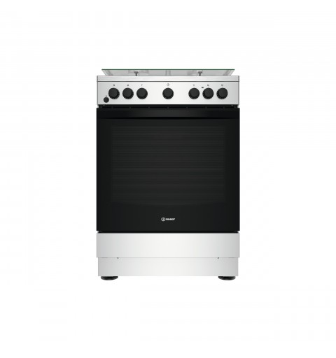 Indesit IS67G4PHX E Freestanding cooker Gas Black, Stainless steel A