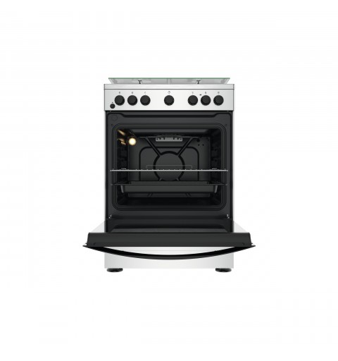 Indesit IS67G4PHX E Cocina independiente Encimera de gas Negro, Acero inoxidable A