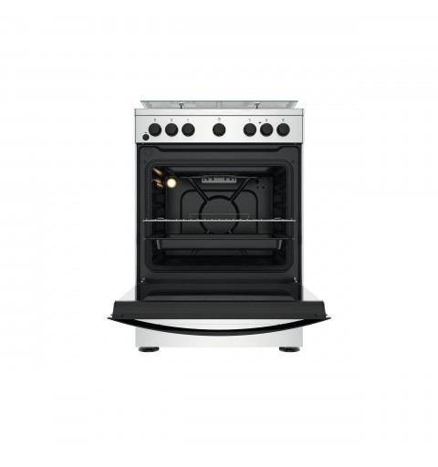 Indesit IS67G4PHX E Freestanding cooker Gas Black, Stainless steel A