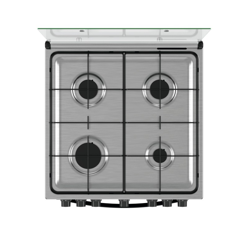 Indesit IS67G4PHX E Cucina Gas Nero, Acciaio inossidabile A