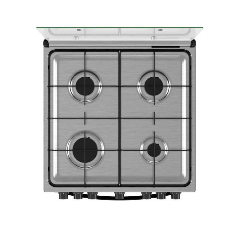 Indesit IS67G4PHX E Freestanding cooker Gas Black, Stainless steel A
