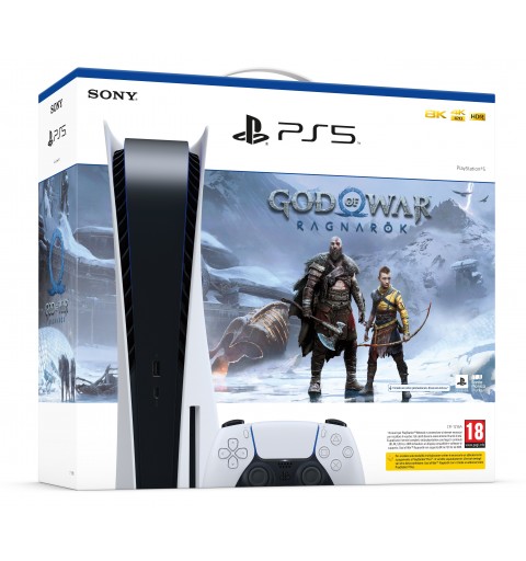 Sony PlayStation 5 Standard + God of War Ragnarök 825 Go Wifi Noir, Blanc