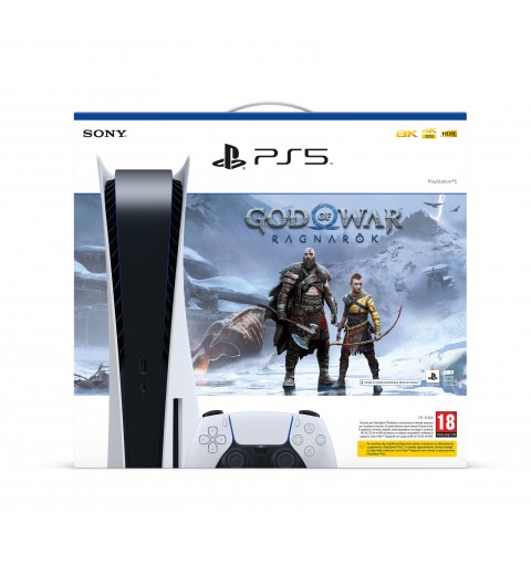 Sony PlayStation 5 Standard + God of War Ragnarök 825 Go Wifi Noir, Blanc