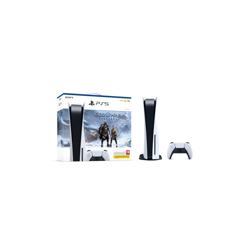 Sony PlayStation 5 Standard + God of War Ragnarök 825 Go Wifi Noir, Blanc