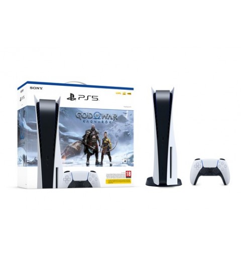 Sony PlayStation 5 Standard + God of War Ragnarök 825 Go Wifi Noir, Blanc
