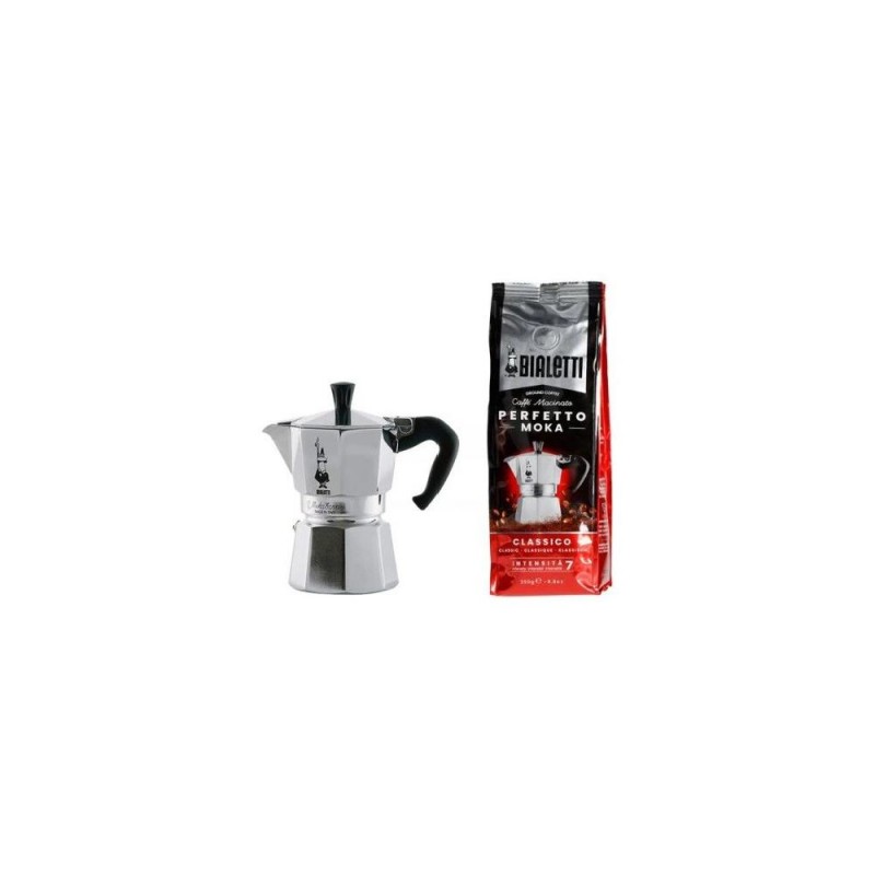 Bialetti Caffettiera 0003544 MOKA EXPRESS RESTYLING con confezione caffe omaggio