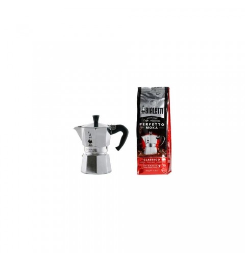 Bialetti Caffettiera 0003544 MOKA EXPRESS RESTYLING con confezione caffe omaggio