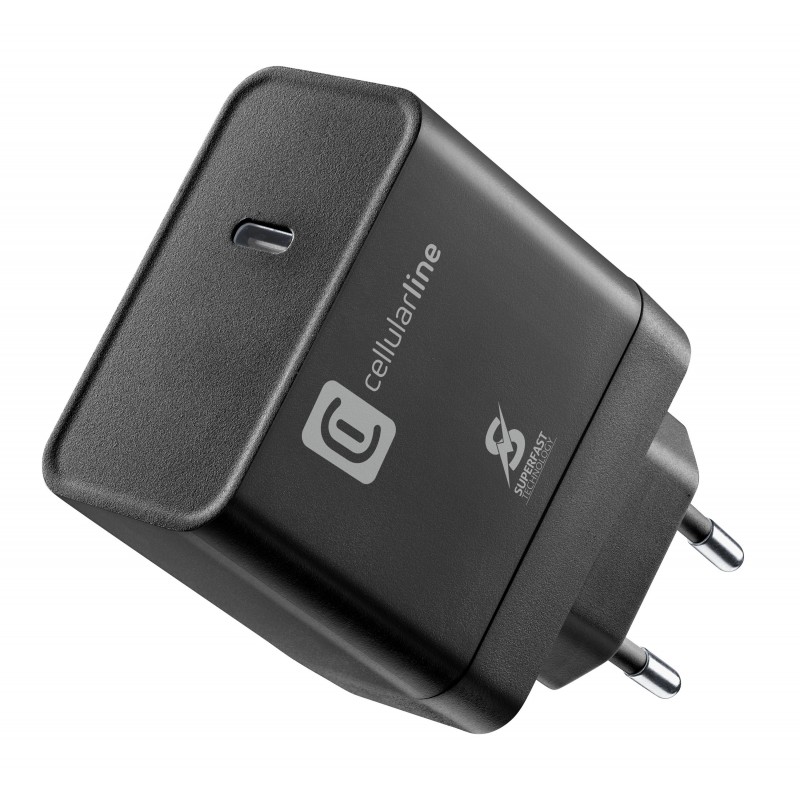 Cellularline Charger Ultra PD 65W Caricabatterie da rete USB-C 65W Nero