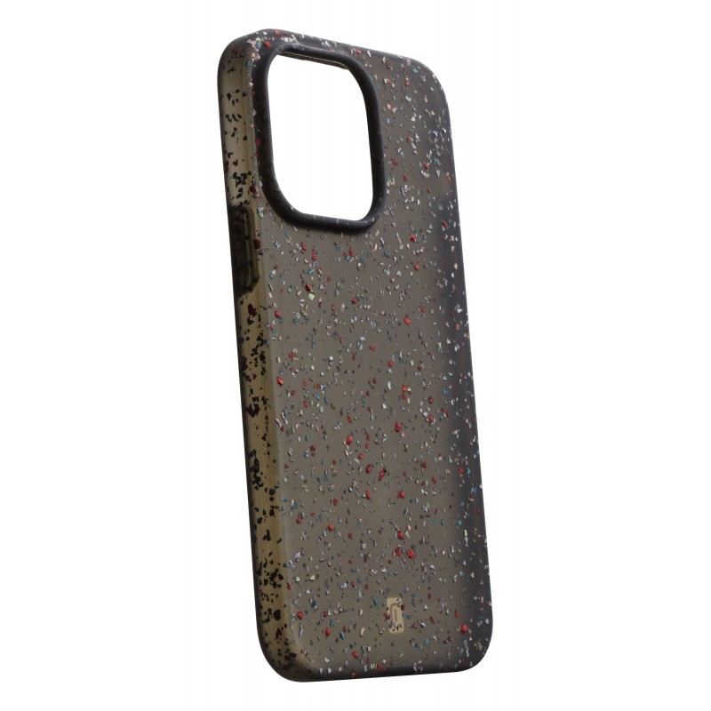 Cellularline Sensation Dots - iPhone 14 Pro Custodia in silicone soft-touch semi-trasparente con effetto macchiettato Nero