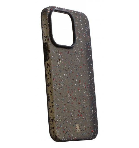 Cellularline Sensation Dots - iPhone 14 Pro Custodia in silicone soft-touch semi-trasparente con effetto macchiettato Nero