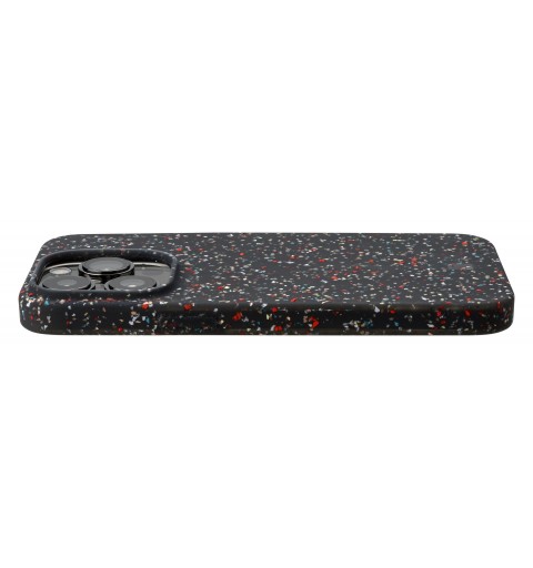 Cellularline Sensation Dots - iPhone 14 Pro Custodia in silicone soft-touch semi-trasparente con effetto macchiettato Nero