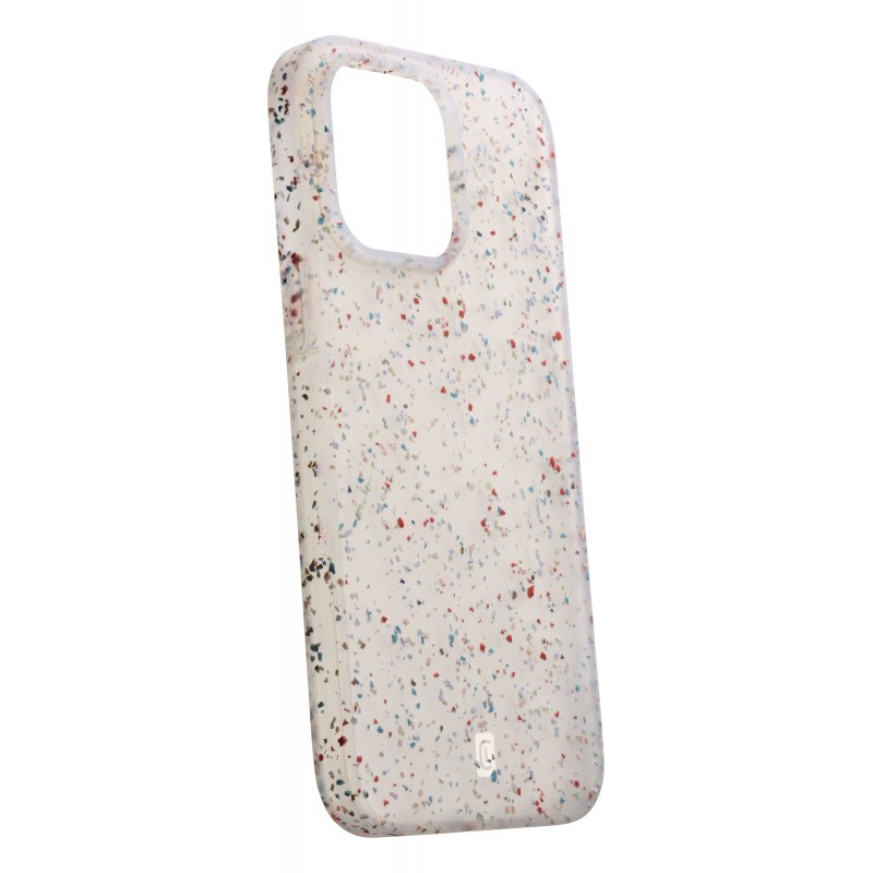Cellularline Sensation Dots - iPhone 14 Plus Custodia in silicone soft-touch semi-trasparente con effetto macchiettato Bianco