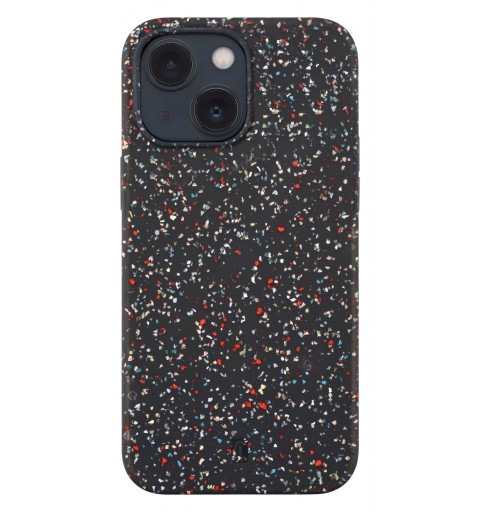 Cellularline Sensation Dots - iPhone 14 Plus Custodia in silicone soft-touch semi-trasparente con effetto macchiettato Nero