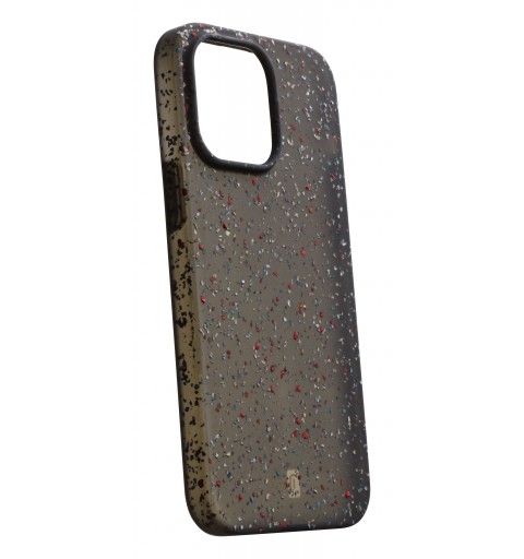 Cellularline Sensation Dots - iPhone 14 Plus Custodia in silicone soft-touch semi-trasparente con effetto macchiettato Nero