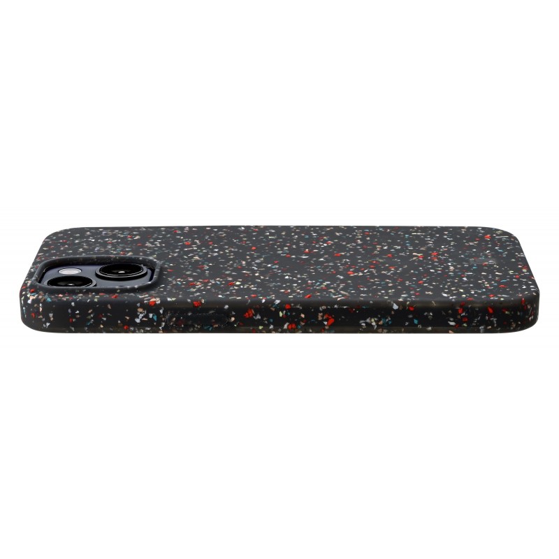 Cellularline Sensation Dots - iPhone 14 Plus Custodia in silicone soft-touch semi-trasparente con effetto macchiettato Nero