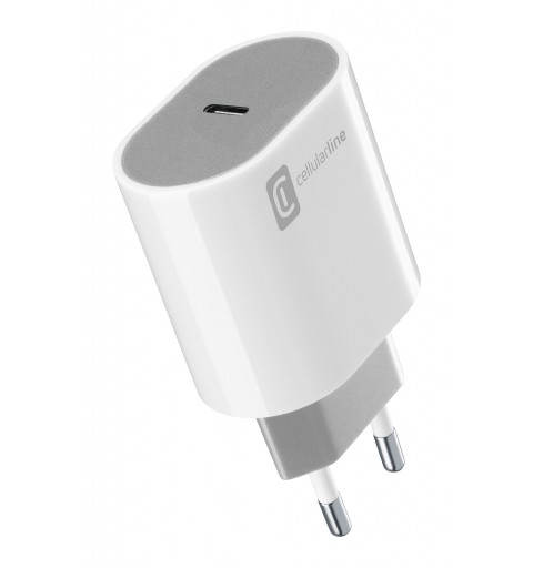 Cellularline USB-C Charger Stylecolor - Universal Caricabatterie da rete20W colorato Bianco