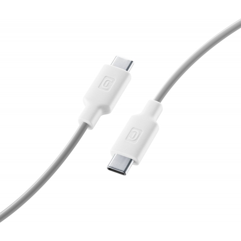Cellularline Stylecolor Cable 100cm - USB-C to USB-C Cavo colorato da USB-C a USB-C Bianco