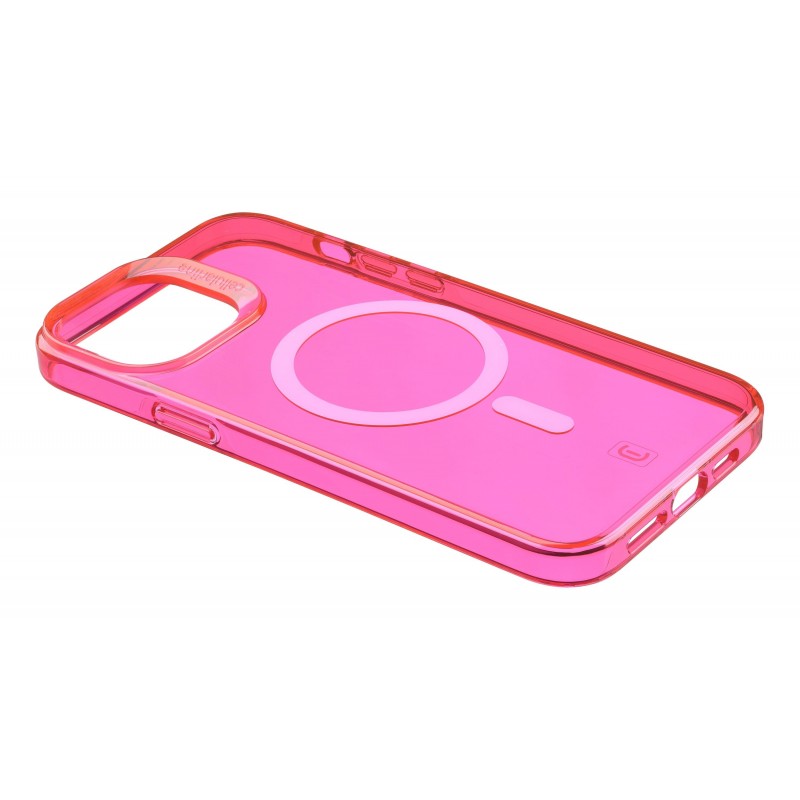 Cellularline Gloss Mag funda para teléfono móvil 15,5 cm (6.1") Rosa, Transparente, Blanco