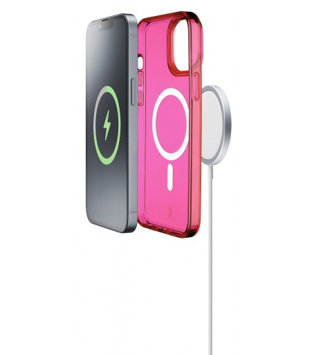 Cellularline Gloss Mag mobile phone case 15.5 cm (6.1") Cover Pink, Transparent, White