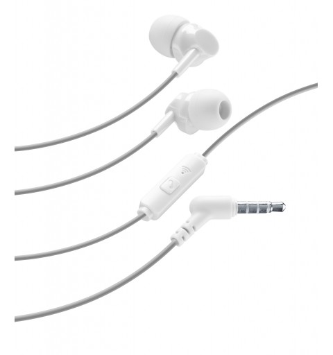 Cellularline Stylecolor Earphones - Jack 3.5mm Auricolare in-ear colorato con connettore Jack 3.5mm Bianco