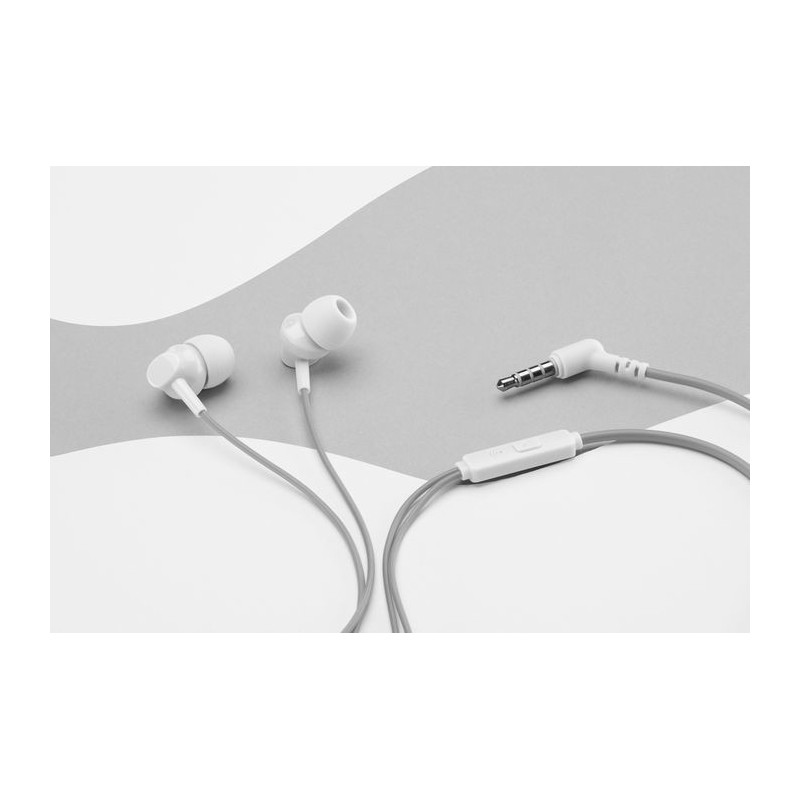 Cellularline Stylecolor Earphones - Jack 3.5mm Auricolare in-ear colorato con connettore Jack 3.5mm Bianco