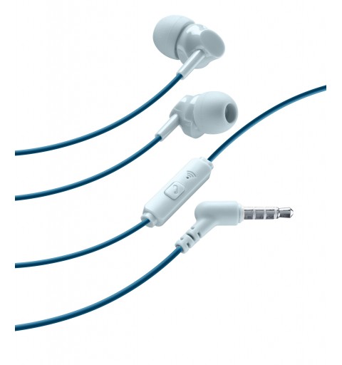 Cellularline Stylecolor Earphones - Jack 3.5mm Auricolare in-ear colorato con connettore Jack 3.5mm Blu