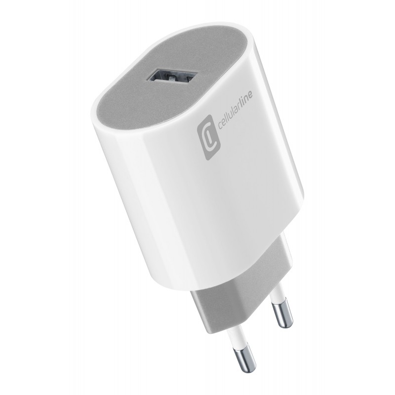 Cellularline USB Charger Stylecolor - Universal Caricabatterie da rete 12W colorato Bianco