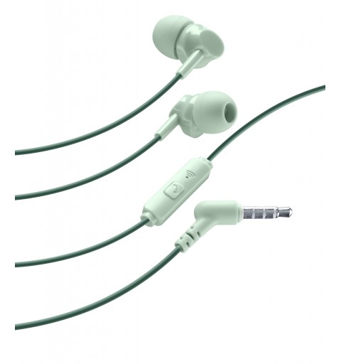 Cellularline Stylecolor Earphones - Jack 3.5mm Auricolare in-ear colorato con connettore Jack 3.5mm Verde