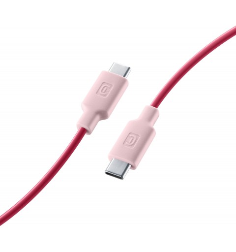 Cellularline Stylecolor Cable 100cm - USB-C to USB-C Cavo colorato da USB-C a USB-C Rosa