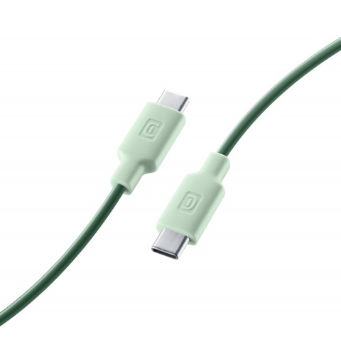 Cellularline Stylecolor Cable 100cm - USB-C to USB-C Cavo colorato da USB-C a USB-C Verde