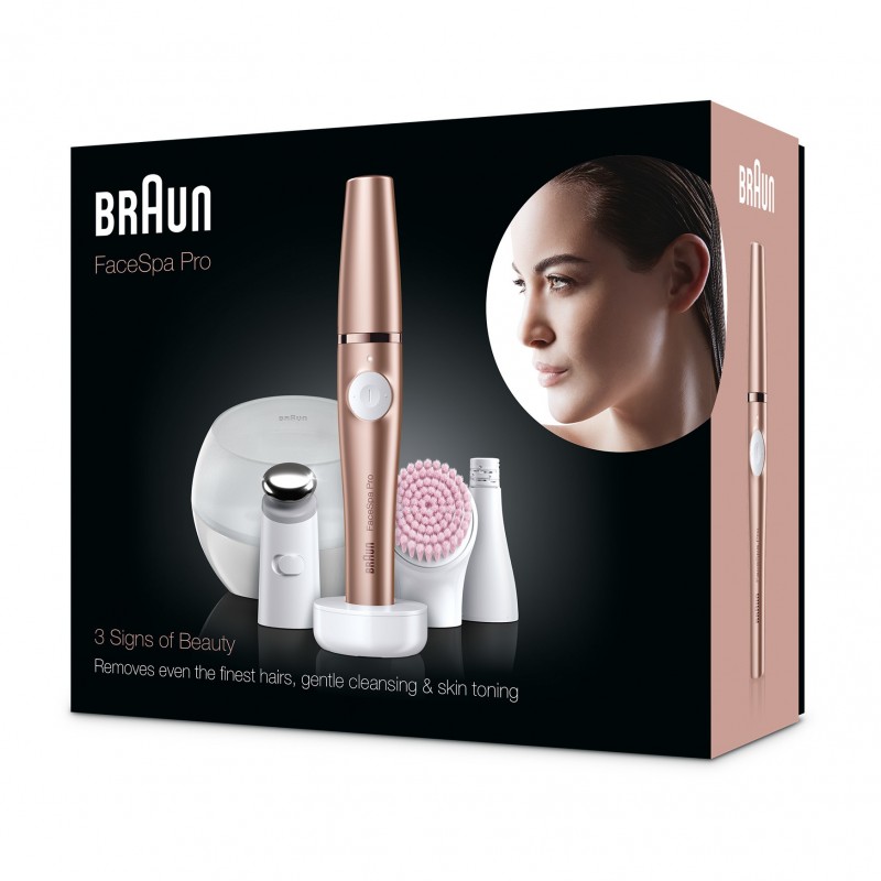 Braun FaceSpa Pro 921 10 pince(s) Bronze, Blanc